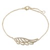 Bracelet Plaqué Or Aile d'Ange et Strass - vue V1