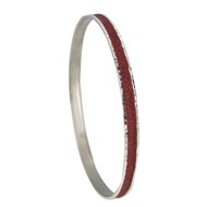 Bracelet Argent Paillettes - Classics - Rouge