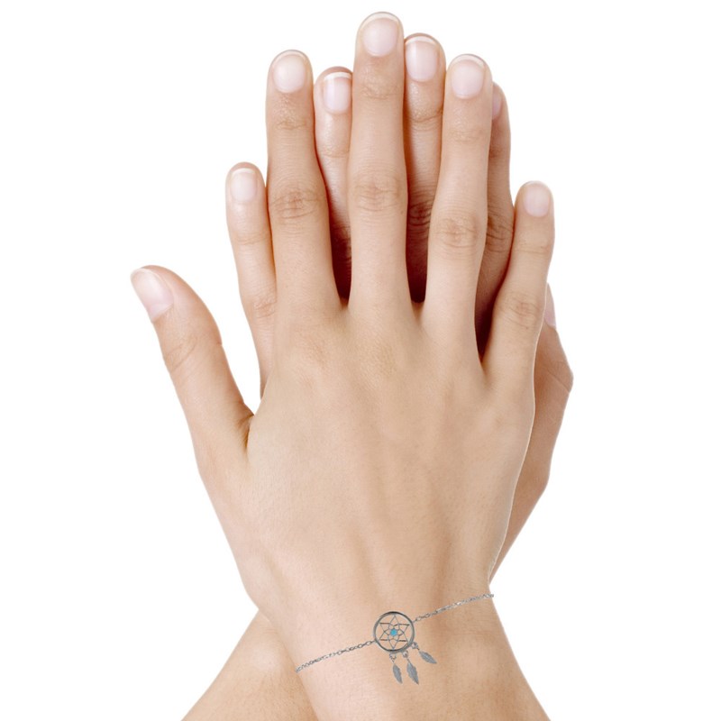 Bracelet Argent 925 Rhodié Attrape Rêve - vue 2