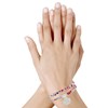 Bracelet Double Tour Lien Liberty et Trèfle Argent 925 - Colors - Rouge - vue V2