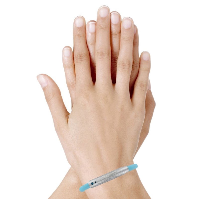 Bracelet Argent 925 Brossé et Silicone - Classics - Turquoise - vue 3