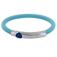 Bracelet Argent Bille et Silicone - Classics - Turquoise