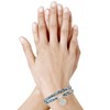 Bracelet Double Tour Lien Liberty et Trèfle Argent 925 - Colors - Azur - vue V2