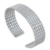 Bracelet Argent Rhodié Demi Jonc de Chaines - vue V1