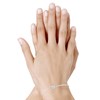 Bracelet Argent 925 Rhodié Demi Jonc et Perle - vue V2