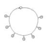 Bracelet Argent Rhodié Breloques Strass Rond - vue V1