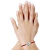 Bracelet Lien Elastique Oeil de Sainte Lucie Rond Argent 925 - Rouge - vue V2