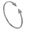 Bracelet Argent 925 Rhodié Jonc Double Flèche - vue V1