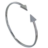 Bracelet Argent 925 Rhodié Jonc Double Flèche
