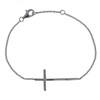 Bracelet Argent 925 Rhodié Grande Croix - vue V1