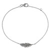 Bracelet Argent 925 Rhodié Petite Plume - vue V1