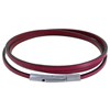 Bracelet Femme Cuir Plat Fermoir Acier Inoxydable - Classics - Fuchsia - vue V1
