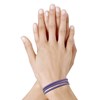 Bracelet Femme Cuir Plat Fermoir Acier Inoxydable - Classics - Violet - vue V3