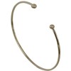 Bracelet Plaqué Or Demi Jonc Deux Perles - vue V1