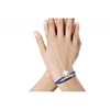 Bracelet Double Tour Lien Etoiles et Trèfle Argent 925 - Classics - Bleu Navy - vue V2