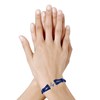 Bracelet Mixte Argent 925 Rhodié Double Ancre et Cuir - 18cm Colors - Azur - vue V2