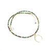 Collier Turquoise Verte Demi-Lune - vue V1