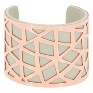 Manchette Bamako finition rosée simili cuir gris