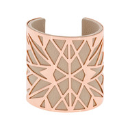Manchette Taipa finition rosée simili cuir beige