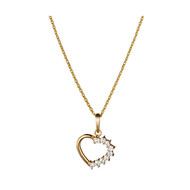 Pendentif Or Jaune et oxydes de zirconium Promesse