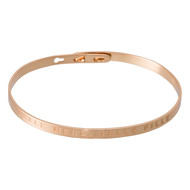 Bracelet Jonc à message laiton rosé TELLE MERE - TELLE FILLE