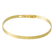Bracelet Jonc à message laiton doré JE T'AIME - UN PEU - BEAUCOUP - A LA FOLIE