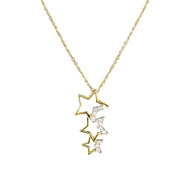 Pendentif Or Jaune et oxydes de zirconium Constellation