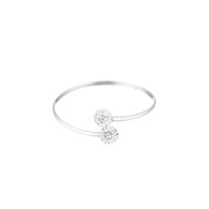 Bracelet laiton argenté orné de cristaux Bubbles inséparables