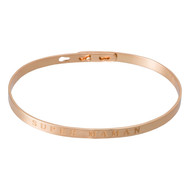 Bracelet Jonc à message laiton rosé SUPER MAMAN