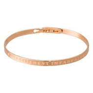 Bracelet Jonc à message laiton rosé PARFAITEMENT IMPARFAITE