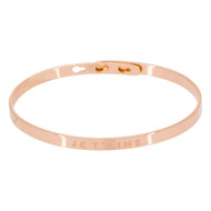 Bracelet Jonc à message Laiton rosé JE T'AIME