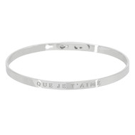 Bracelet Jonc à message Laiton QUE JE T'AIME