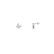 Boucles d'oreilles argent et oxydes de zirconium Papillon Lumineux