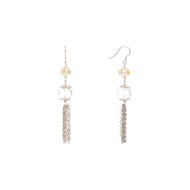 Boucles d'oreilles argent et perles de cultures blanches et oxydes de zirconium Frangy
