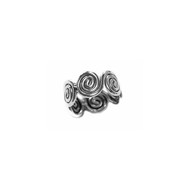 Bague argent motifs spirales