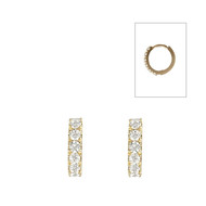 Boucles d'oreilles or jaune et oxydes de zirconium Quality