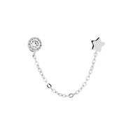 Boucles d'oreilles or blanc et oxydes de zirconium Royal