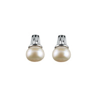 Boucles d'oreilles argent et perles de culture blanches Simply