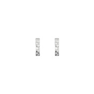 Boucles d'oreilles or blanc et oxydes de zirconium Lucie