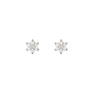 Boucles d'oreilles or blanc et oxydes de zirconium For Her
