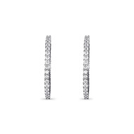 Boucles d'oreilles argent et oxydes de zirconium Créole Scintillement