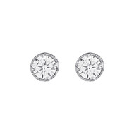 Boucles d'oreilles argent et oxydes de zirconium Jolie puce