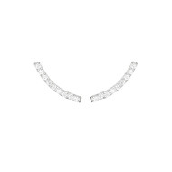 Boucles d'oreilles grimpantes or jaune et oxydes de zirconium Merveille grimpante