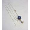 Bijoux de grossesse, Sautoir Bola - Argent 925 et Pierres Naturelles, Lapis-Lazuli - vue V2