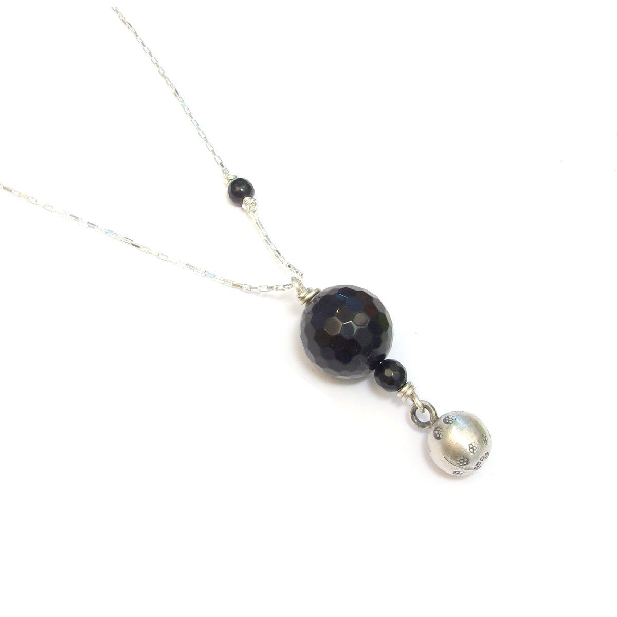 Bijoux de grossesse, Sautoir Bola - Argent 925 et Pierres Naturelles, Onyx - vue 2