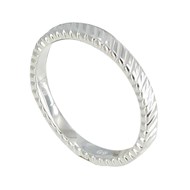 Bague Anneau Argent 925 Zébrée