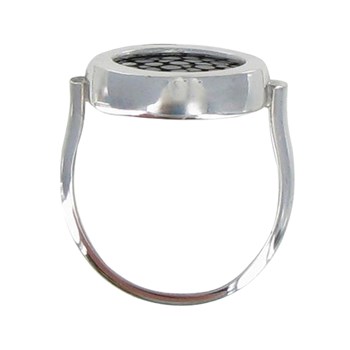 Bague Argent 925 Ronde Pastilles Cuir Interchangeables Couleurs Automne