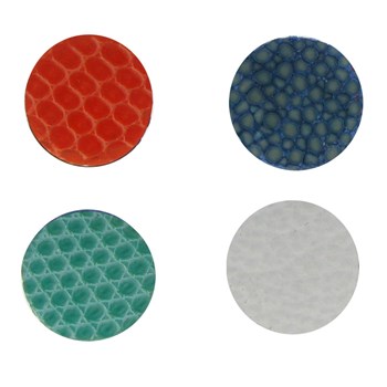 Bague Argent 925 Ronde Pastilles Cuir Interchangeables Couleurs Eté