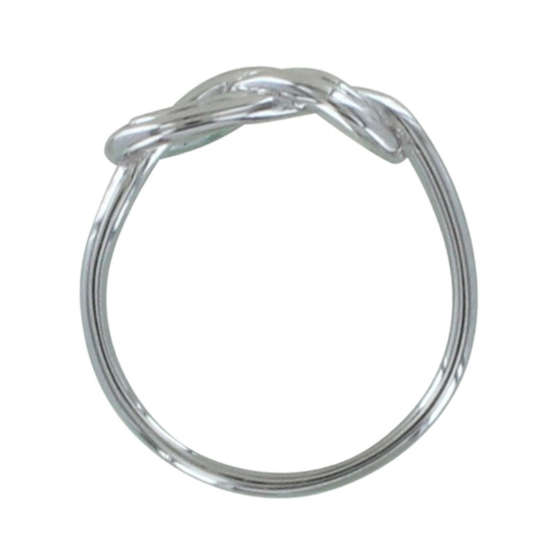 Bague Argent Rhodié Double Noeud Marin - vue 2