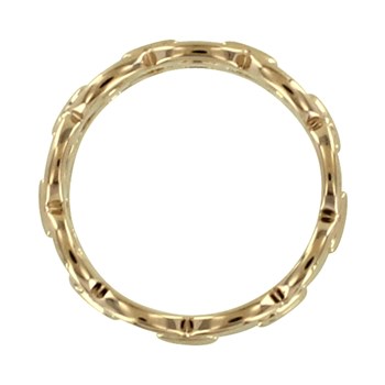 Bague Plaqué Or Tube de Maillons